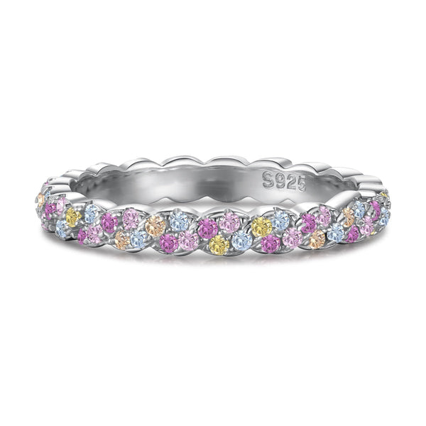 <MAGIC>Dainty Ebullient Round Cut Daily Ring