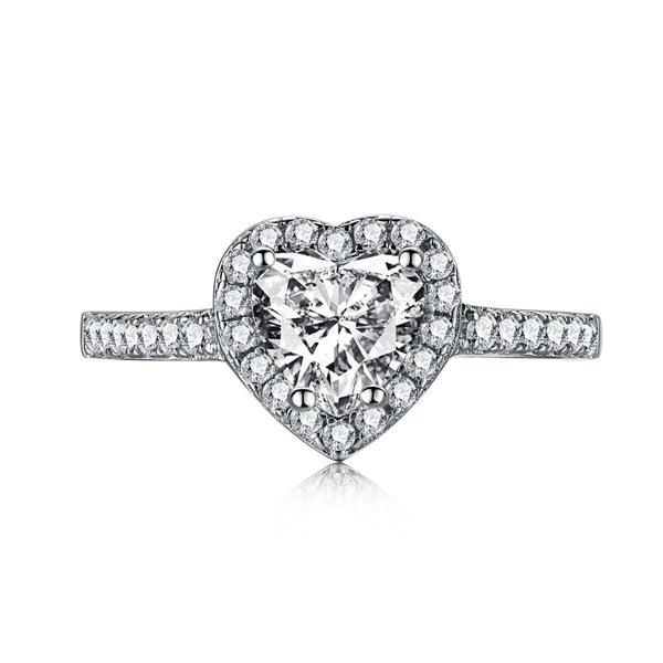 <MAGIC>Eternity Splashy Romantic Heart Shape Lover Ring