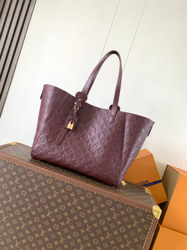 ONTHEGO PM 25 WOMEN'S BAG ALL IN ONE SMALL CLASSIC RED COWHIDE LEATHER HANDBAG SHOULDER BAG